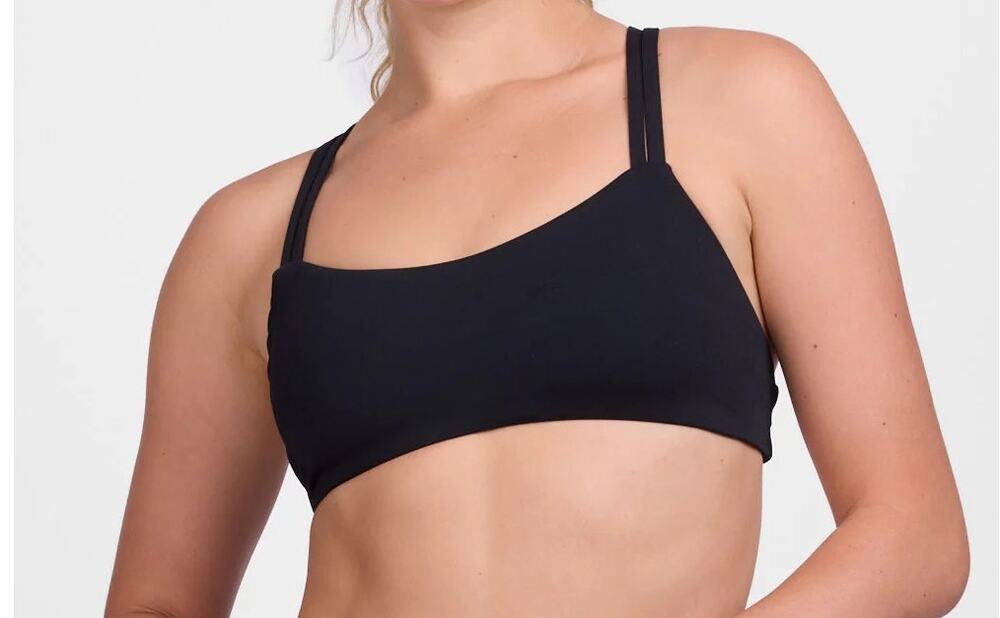 New JOLYN Fendrick Athletic Bikini Top - Black - Size Extra Large.